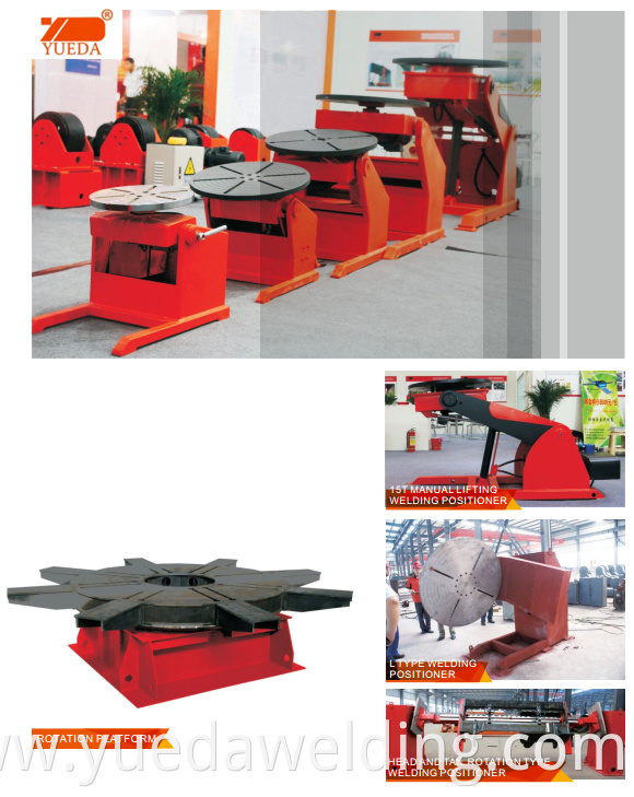 Yueda brand automatic rotating welding table cheap welding positioner